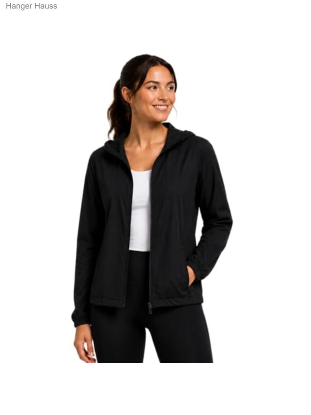 Spyder Women's Windbreaker Jacket Hooded Water Resistant Nylon Spandex